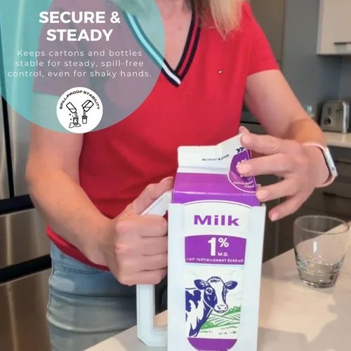 Miniatura 7 de Carton Caddy Soporte XL de cartón de leche de medio galón con asa, caja de jugo, botella de refresco y soporte de leche de medio galón con asa, sin