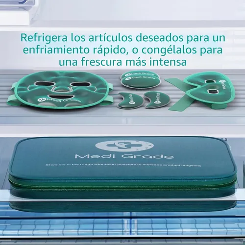 Miniatura 8 de Medi Grade Máscara facial de hielo refrescante y máscara de ojos refrescante para ojos hinchados y alivio de la migraña. Paquete de hielo facial
