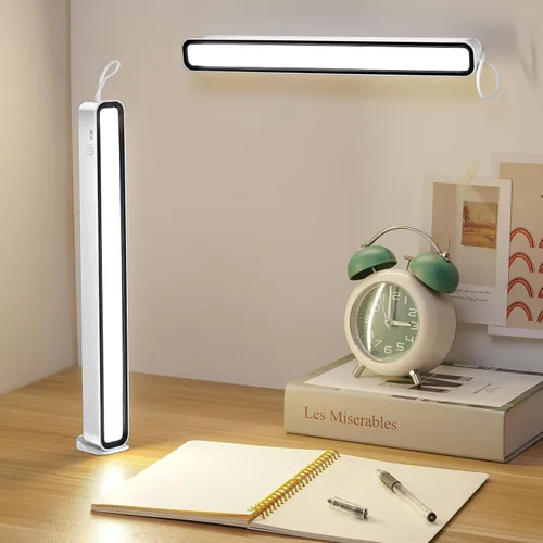 Barra de luz magnética recargable de escritorio de 3000 K a 6000 K regulable para estantes, lectura, dormitorio, hogar, oficina, iluminación de