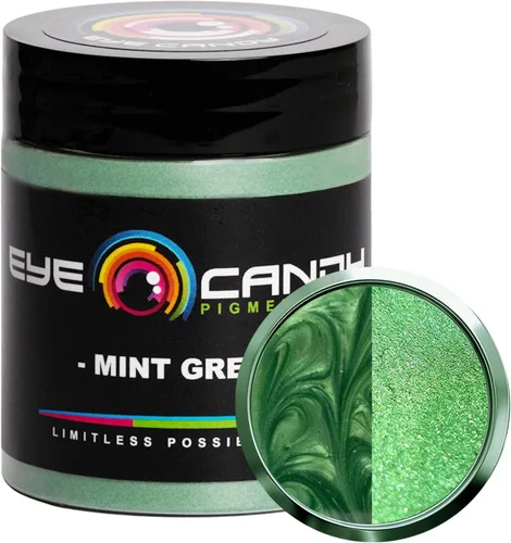 Eye Candy Pigments - Polvo de mica verde de alta calidad, verde menta (0.88 oz), para epoxi, resina, jabón, pintura, carpintería, vertido acrílico,