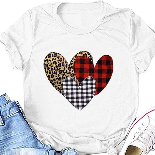 Miniatura 5 de Football Shirt Women Printing Sleeves Women Tops T-Shirt Loose Short O-Neck Blouse Casual Women's Blouse Solid