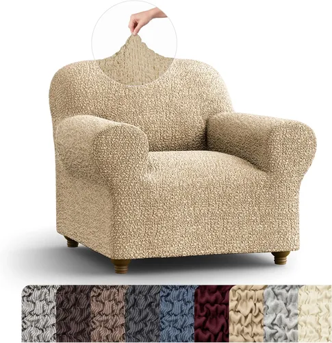 Miniatura 30 de PAULATO BY GA.I.CO. Funda para silla - Funda para sillón - Funda desmontable para sillón - Funda de tela de algodón - 1 pieza, protector de muebles