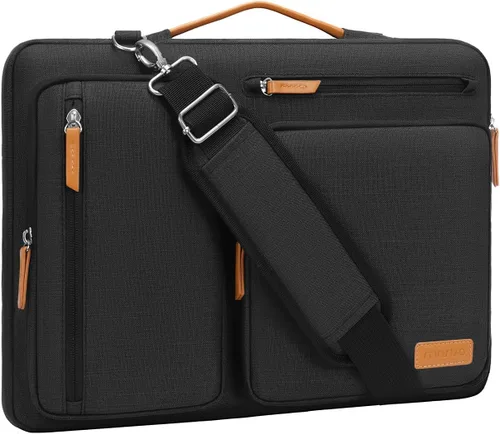 Miniatura 10 de MOSISO Bolsa de hombro protectora 360 para laptop, bolsas de computadora de 15-15.6 pulgadas compatibles con MacBook Pro de 16 pulgadas, HP, Dell