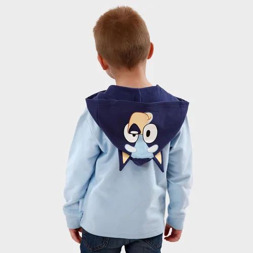 Miniatura 5 de Bluey Sudadera con capucha con orejas 3D Sudadera con capucha con cremallera Sudadera con capucha de disfraz para niños Edades de 2 a 8 años