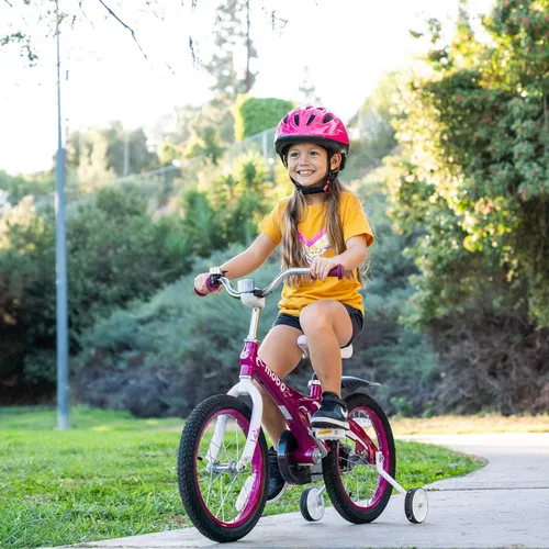 Miniatura 2 de Mobo Mobo Childrens-Road-Bicycles Lite Bike w/Training Wheels. 16” Bicycle for 4-6 Years Olds Fucsia