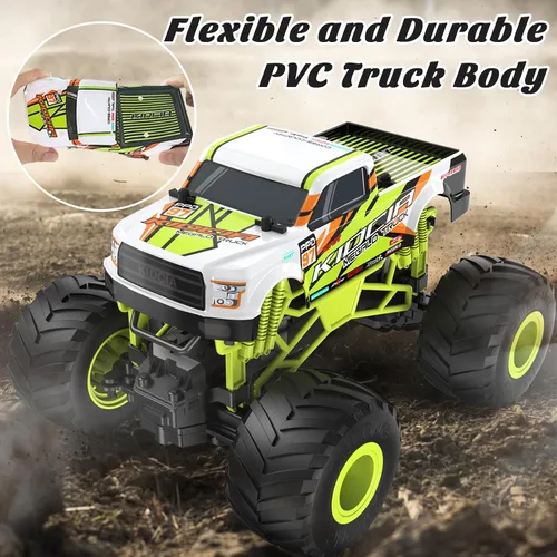 Miniatura 4 de Camión monstruo RC a escala 1:16 - Camión todo terreno de 2.4GHz para niños de 4 a 12 años, camión RC todoterreno de 20 Km/h, regalo de Navidad