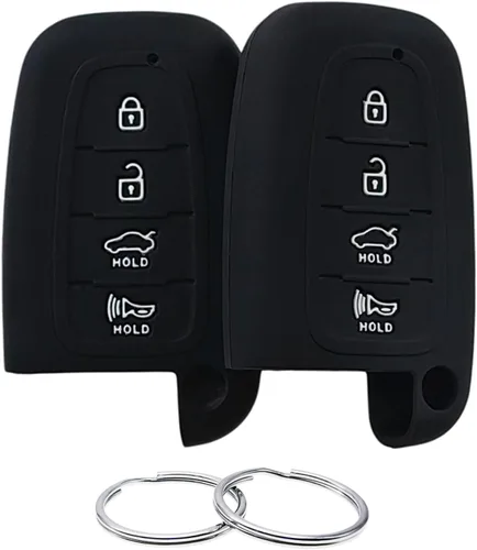 REPROTECTING Funda de Llavero de Goma de Silicona Compatible con Hyundai Azera Elantra GT Equus Genesis Santa Fe Tucson Veloster Veracruz Kia Forte