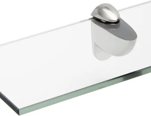 Miniatura 2 de Spancraft Glass H-4.75x12 - Estante de vidrio de garza de acero cepillado, Acero cepillado, 4.75" x 12" Cepillado inoxidable