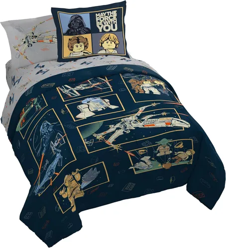Miniatura 50 de Jay Franco Wednesday Addams - Juego de edredón tamaño individual, ropa de cama de 5 piezas, incluye juego de sábanas y fundas de almohada, ropa