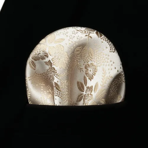 Miniatura 122 de Corbatas florales tejidas clásicas para hombre, corbata cuadrada de bolsillo, corbatas formales para hombres, boda con pañuelo