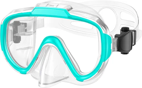 Miniatura 12 de Gafas de natación para adultos y niños, gafas de natación antivaho con cubierta para la nariz, sin fugas, máscara de buceo de esnórquel transparente