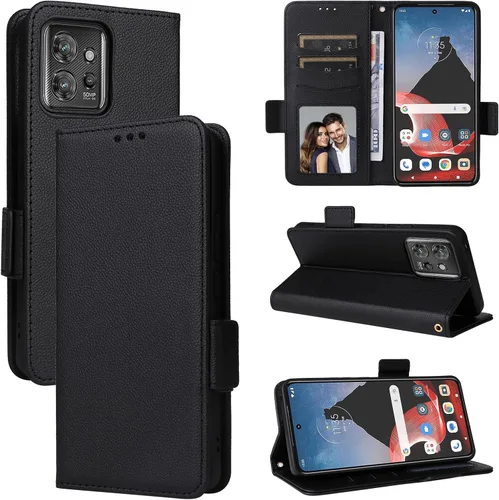 Miniatura 280 de Funda de piel sintética compatible con Motorola Moto E22 4G, funda de piel sintética compatible con Motorola Moto E22i 4G, color negro