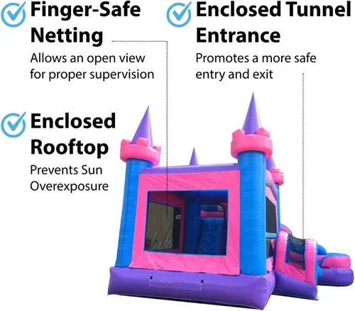 Miniatura 3 de TentandTable Tobogán acuático inflable para niños de 5 a 12 años, castillo animoso de grado comercial para adultos, casa de salto, incluye soplador
