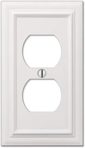 Miniatura 26 de Amerelle 94BW Continental - Placa de pared, 1 en blanco, metal fundido, blanco, 1 paquete