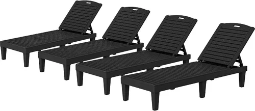 Miniatura 20 de YITAHOME - Tumbonas para exteriores con cojín y respaldo ajustable, tumbonas resistentes para patio junto a la piscina, fácil montaje, impermeables