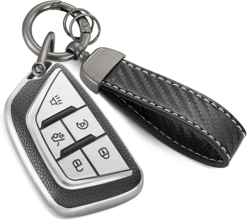 Miniatura 12 de Funda para Llavero Mercedes con Llavero de Cuerda Trenzada de Metal, Funda de Llave Suave Mejorada para Carcasa de Llavero Remoto Inteligente Sin