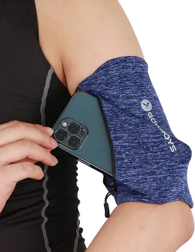 Miniatura 9 de Brazalete de teléfono para correr para hombres y mujeres, bandas universales para teléfonos de menos de 8 pulgadas, brazalete impermeable para Negro