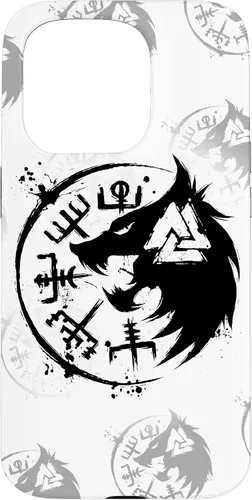 Miniatura 14 de iPhone 14 Plus Fenrir Wolf Fenris-Wolf - Viking Vegvisir Valknut Case