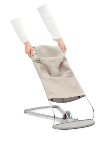 Miniatura 3 de BabyBjörn Asiento de tela Bouncer Bliss, 3D-Jersey, beige claro