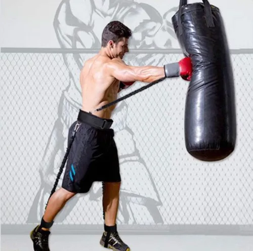 Miniatura 8 de Bandas de resistencia de velocidad y agilidad para entrenamiento vertical de salto en cuclillas boxeo MMA Taekwondo Karate Bounce Softbol Baloncesto