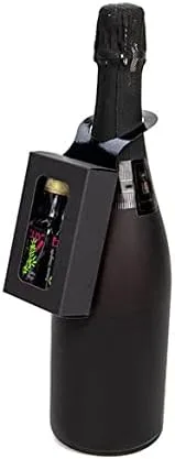 Miniatura 8 de ClearBags Caja de botella de vino de papel blanco con ventana, tamaño: 2 1/4 "x 1 1/8" x 3 7/8", cajas de regalo plegables colgantes, sostiene