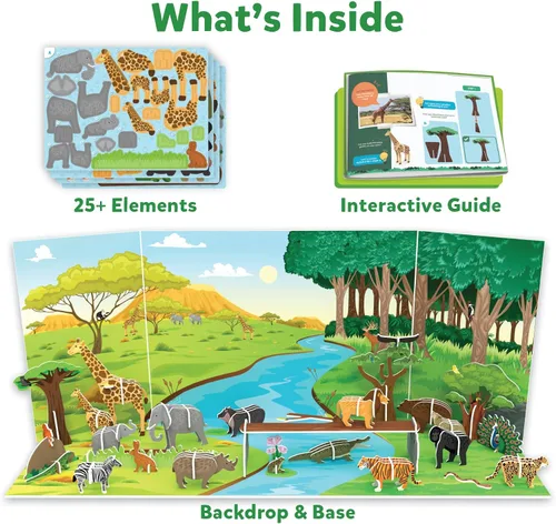 Miniatura 2 de Skillmatics Juguete de construcción STEM: My World Amazing Animals Regalos para niños de 3 a 7 años Divertido juego educativo y de aprendizaje