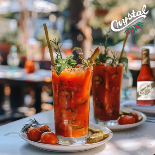 Miniatura 6 de Crystal Louisiana's Pure Hot Sauce con ajo, 12 onzas, pimientos de cayena añejos, calor medio, sabor Gumbo a Bloody Mary's