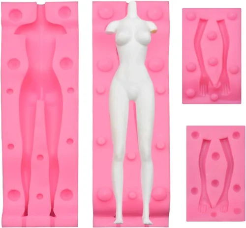 Miniatura 8 de Molde de arcilla de silicona 3D para cuerpo humano, molde de polímero grande para escultura humana, molde de cuerpo completo para manualidades