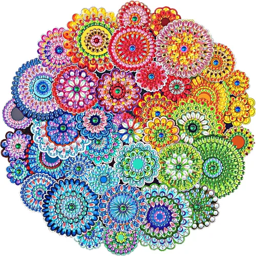 Hibah Pintura de Diamantes DIY 5D Forma Especial Rhinestone, Flor Mandala, Conjunto de Pintura de Diamantes Mandala de Cristal Parcial Mandala 3
