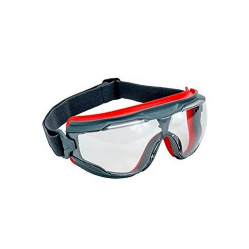 3M 50051131274551 Goggle Gear - Gafas de sol serie 500 GG501SGAF con lente antivaho Scotchgard transparente, gris y rojo (paquete de 10)