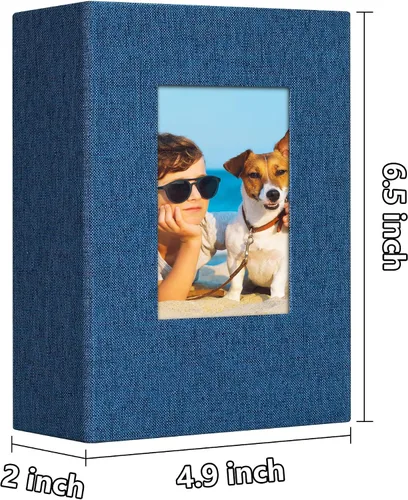 Miniatura 3 de Álbum de fotos Yopih 4x6 100 bolsillos con cubierta de lino, álbumes de fotos para familia, boda, bebé, libro de fotos con capacidad para imágenes