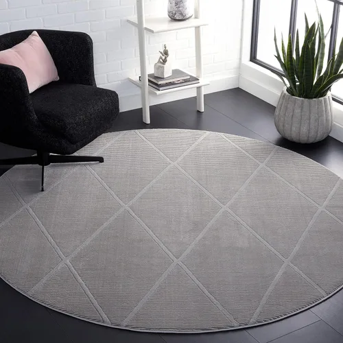 Miniatura 16 de SAFAVIEH Alfombra de área de 8 x 10 pies – Colección Revive – Grande – Gris, patrón de enrejado, no desprende pelusa y fácil limpieza, ideal