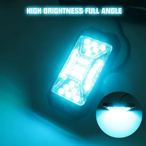 Miniatura 2 de SUNPIE 4 cápsulas RGBW de luces de roca – Ángulo de haz completo, 30 chips de alta potencia, carcasa de aluminio, almohadillas de montaje incluidas