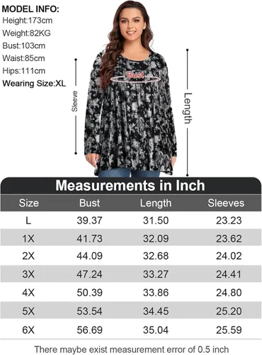 Miniatura 5 de OVERWORETY Camiseta tipo túnica de manga larga para mujer, plisada, casual, para otoño, para usar con leggings