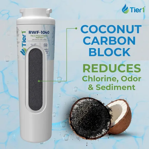 Miniatura 4 de Tier1 Filtro de agua para refrigerador RWF1040 UKF8001 Reemplazo para Whirlpool EDR4RXD1, Maytag 4396395, rwf0900a, fl-rf07, fmm-2 Hasta 6 meses