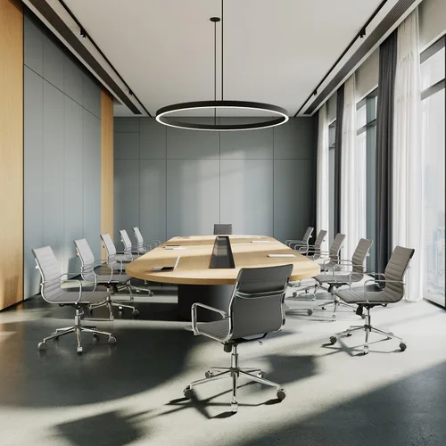 Miniatura 7 de Silla de oficina gris, ergonómica, silla de escritorio para computadora, silla ejecutiva para sala de conferencias, silla de oficina moderna