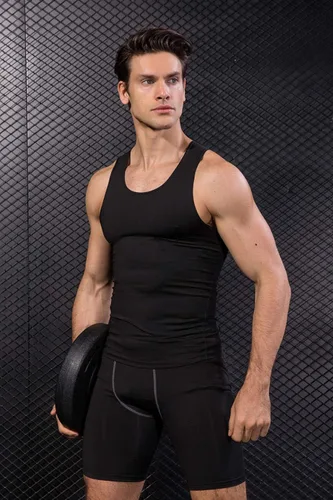 Miniatura 8 de Paquete de 13 camisetas de compresión atléticas para hombre, camiseta sin mangas de ajuste seco, camiseta deportiva para correr, gimnasio, camisetas