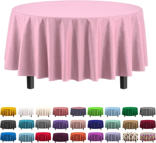 Miniatura 39 de Party Solids Paquete de 6 manteles de plástico prémium de 54 pulgadas x 108 pulgadas. Cubierta de mesa rectangular de plástico - Aqua