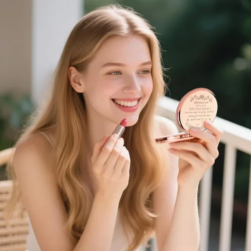 Miniatura 2 de GAOLZIUY Espejo compacto de maquillaje para nieta, regalos para nieta de la abuela y el abuelo, regalos de cumpleaños de Navidad para nietas adultas