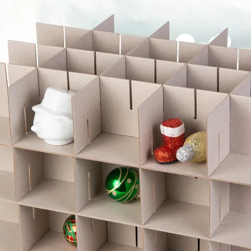 Miniatura 8 de Caja de almacenamiento para adornos de Navidad, grandes contenedores de almacenamiento de decoración navideña que almacenan hasta 128 adornos de 3