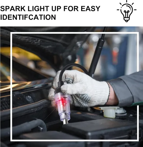 Miniatura 6 de SINGARO Probador de Bujías en Línea de 2 Piezas, Probador de Encendido de Motor Enchufable, Accesorios Exteriores de Automóvil, Automóvil
