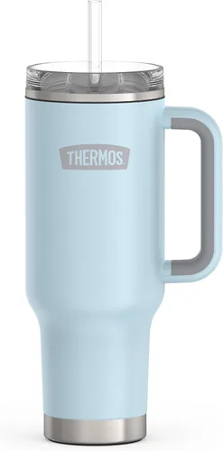 Miniatura 13 de THERMOS Taza Portavasos de Acero Inoxidable - 40 Onzas, Verde Alpino - Vaso Térmico con Tapa y Popote, Además de Cierre Deslizante Resistente a Fugas