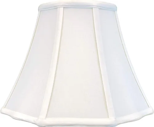 Miniatura 2 de Royal Designs, Inc. BSO-701-12WH Pantalla de lámpara básica festoneada con fondo acampanado para esquina exterior, 6.5 x 12 x 9.25 pulgadas, blanco