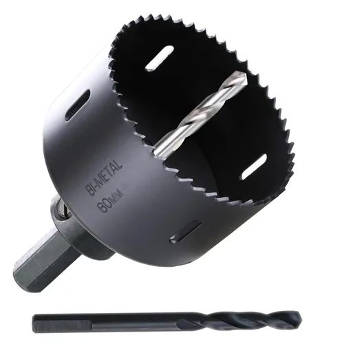 Miniatura 21 de Sierra de agujero de 4-1/2" de HSS bimetálica para madera, paneles de yeso, plástico, aluminio, acero suave, hierro, metal, acero inoxidable. Broca