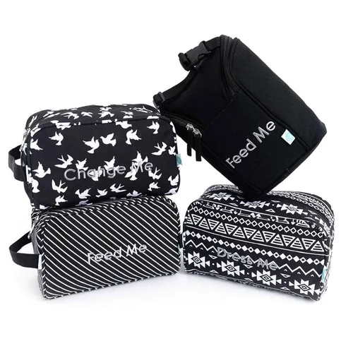 Easy Baby - Pañales, biberones y suministros - Bolsas organizadoras - Cambiar, alimentar y vestirme (paquete de 4 Brooklyn) | Organizar cubos de