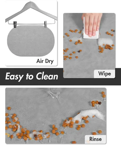 Miniatura 4 de Tapete absorbente de agua para perros, tapete para comida y agua, tapete de alimentación de mascotas de secado rápido, tapete de comida para perros