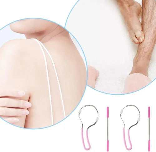 Miniatura 7 de Paquete de 4 depiladoras faciales para mujeres, removedor de vello facial con mango, depiladora de primavera para hombres, herramienta de belleza