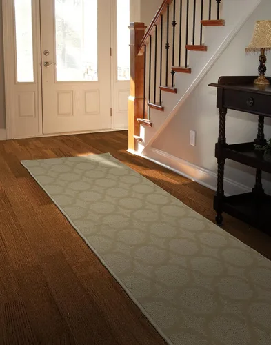 Miniatura 317 de Garland Rug Sparta - Alfombra antideslizante de polipropileno de 2 pies x 12 pies, color negro, ideal para salas de estar y pasillos, elegante