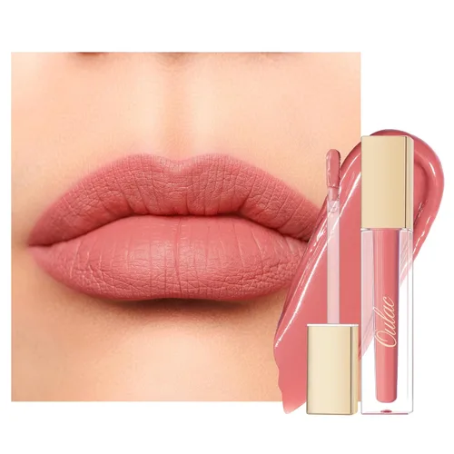 Miniatura 10 de Oulac Lápiz labial rojo líquido mate para mujer, lápiz labial de larga duración, impermeable, sin transferencia, fórmula cremosa de alta 【M08 1000