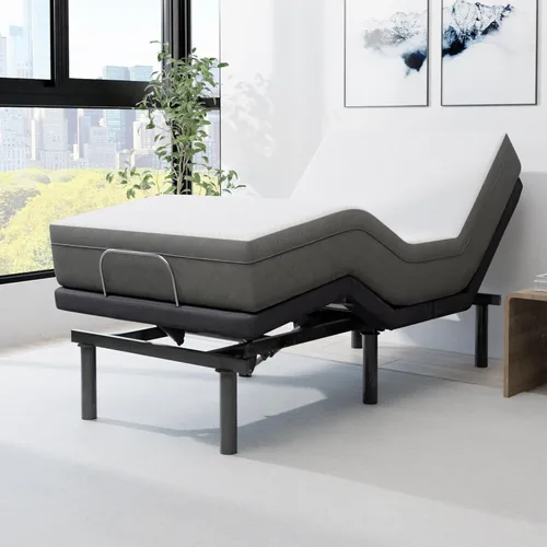 Miniatura 16 de Blissful Nights E4 Twin XL - Base de cama ajustable con masaje, anti ronquidos, gravedad cero, estación de carga USB doble, luz nocturna debajo